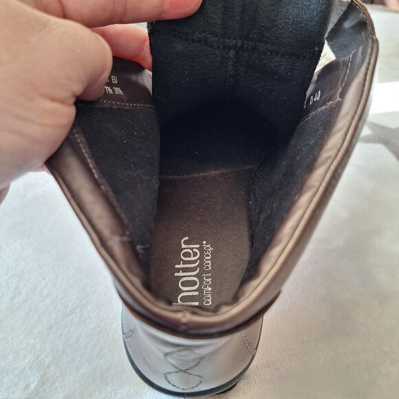 HOTTER Comfort Concept Abbey Womens Size 7.5  Brown Leather‎ Ankle Boots - Picture 10 of 14